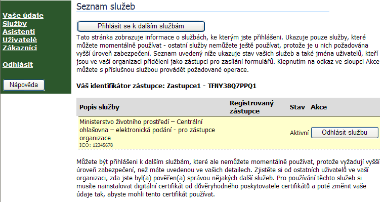 Pokud s přihlášenou aplikací nepracujete déle, než 20 minut budete automaticky odhlášeni. Tato funkce zamezuje zneužití dat přihlášeného uživatele.