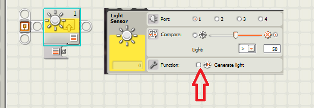 2. Světelný senzor (light senzor) o světelném senzoru byla zmínka již v materiálu rvs_i_1 spolu s ultrazvukovým senzorem umožňuje robotovi vidět zatímco ultrazvukový senzor má pracovní rozsah asi 20