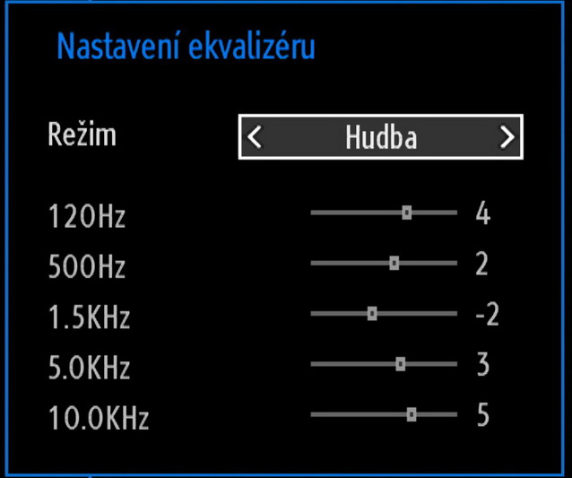 Konfigurace nastavení TV Detailní nastavení může být upraveno podle vašich potřeb. Stiskněte MENU a vyberte ikonu Nastavení použitím tlačítka nebo. Pro vstup do nabídky Nastavení stiskněte OK.