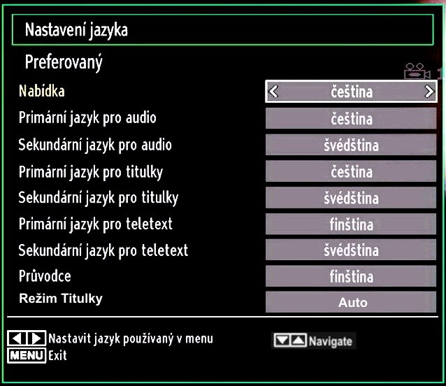 CAM modul by měl být vložen správným směrem, není možné ho vložit obráceně. CAM modul a TV zdířka by mohly být poškozeny, jestliže jsou vloženy násilně.