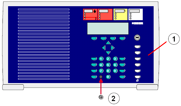 Čelní ovládací panel/dvířka skříně Čelní ovládací panel, popř. dvířka skříně, se z výrobního závodu dodává kompletně namontovaný. V závislosti na konstrukci ústředny, např.