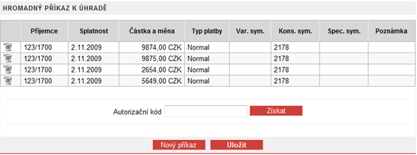 Variabilní symbol: zadejte číselnou hodnotu upřesňující platbu pro příjemce o maximální délce 10 znaků. Vyplnění tohoto údaje je nepovinné.