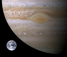 Jupiter symbol planety je stylizované znázornění božského blesku, největší planeta sluneční soustavy, v pořadí pátá od Slunce, planeta pojmenována po římském bohu Jovovi, má 63 pojmenovaných měsíců