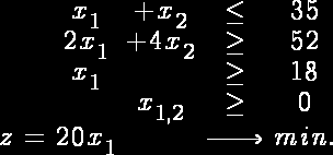 Příklad 71 K matematickému modelu úlohy LP z Příkladu 68 sestavte matematický model úlohy duálně sdružené Řešení Před sestavením matematického modelu nejprve připravme všechna vlastní omezení