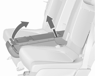 Sedadla, zádržné prvky 43 Posunutí sedadel do polohy 1 Zatáhněte za rukojeť a posuňte sedadlo šikmo dozadu do polohy 1. Sedadlo je automaticky vedeno směrem dovnitř.