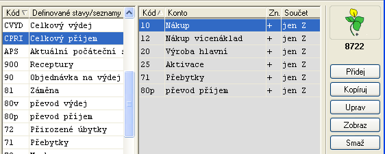 37 Modul Zásoby - Základy ovládání 1 Stavy a seznamy kont Tiskové sestavy nám zobrazují určité stavy na skladě. Pod pohyby příjem, výdej apod. se může skrývat více pohybů.