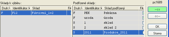 5 Modul Zásoby - Základy ovládání 1 Sklady -*8714, *8717 Sklady můžeme rozdělit na fyzické sklady a sklady fiktivní Pomocí závislostí skladů lze modelovat strukturu firmy (střediska) a sledovat