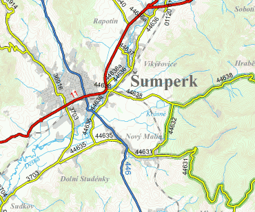 Obrázek 3 Silniční síť, data k 1. 1. 2009 Zdroj: (12) 1.1.3 Hromadná doprava osob Městská hromadná doprava v Šumperku je zapojena v současnosti do Integrovaného dopravního systému Olomouckého kraje (IDSOK).