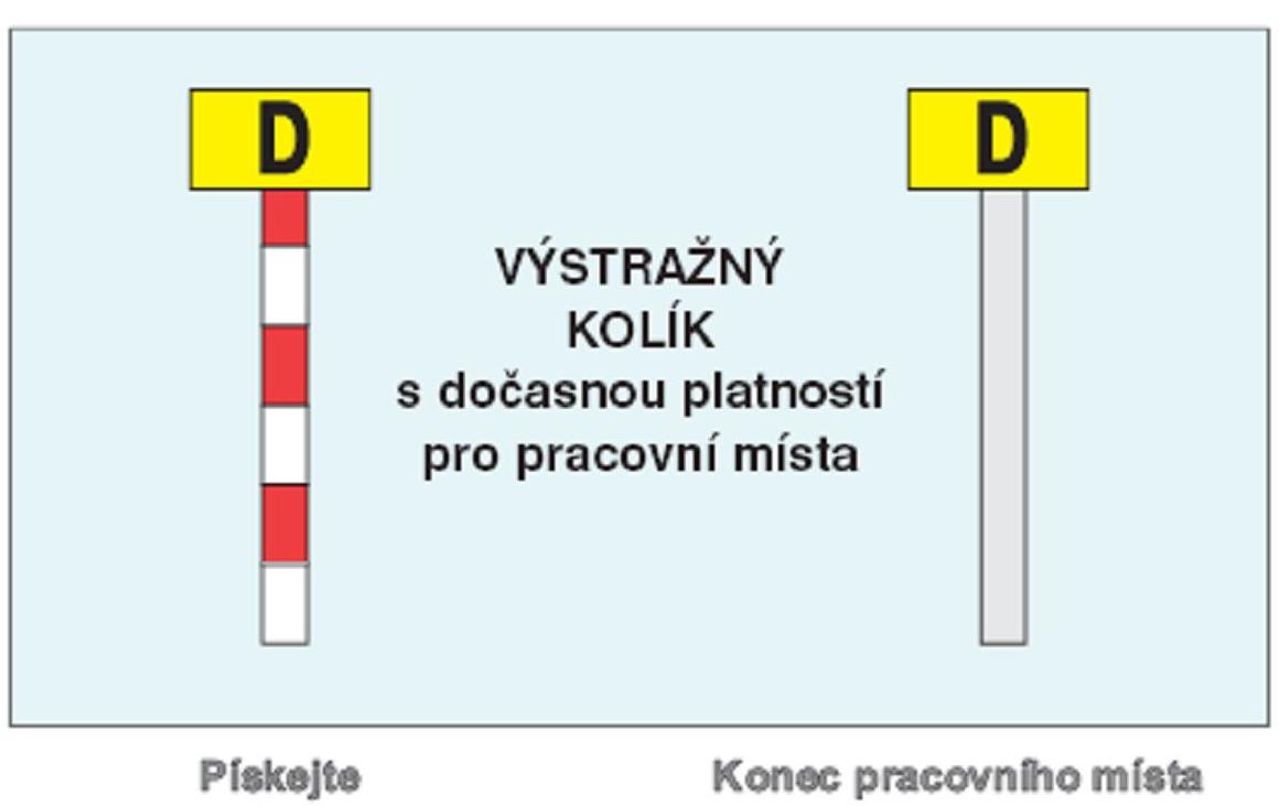 Návěst Pracovní místo, pískejte 1414.