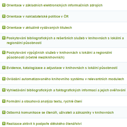 Profesní kvalifikace Knihovník v knihovně pro