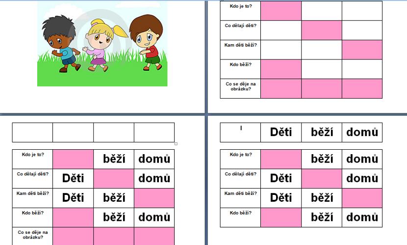 Příklad Pracovní listy na čtení s porozuměním pro děti s těžšími formami NKS Co tam nepatří?