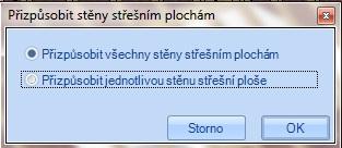 Popis funkcí 4.1.2.2 Zadání dřevěné stěny Zadání dřevěné stěny: Na tomto místě se otevře seznam všech stěn, které jsou pro dané patro k dispozici.