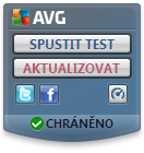Ikonu na systémové liště lze také použít pro rychlý přístup k uživatelskému rozhraní AVG, to se otevře dvojklikem na ikonu.