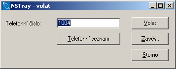 Pokud zvolíte možnost přímého volání, zobrazí se Vám následující nabídka s předem vyplněným číslem stanice, jejíž hovor jste zmeškali.