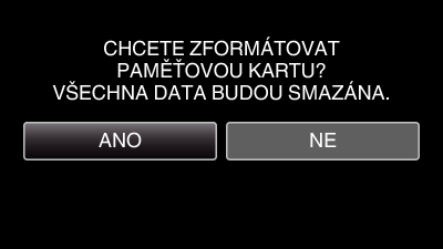 Nastavení menu Menu nastavení média Můžete provést některá nastavení pro záznamová média Nastavení Podrobnosti FORMÁTOVÁNÍ KARTY SD Smaže všechny soubory na SD kartě FORMÁTOVÁNÍ KARTY SD (A str 74)