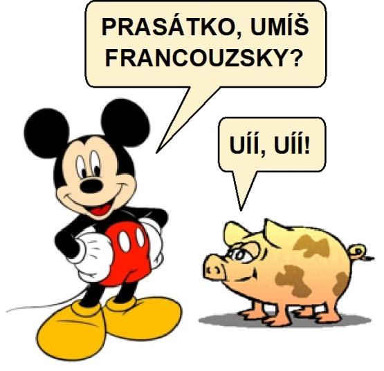 Babička užívá bahenní koupel. Vnučka přijde k vaně, pozoruje hustou černou tekutinu a káravě se ptá: "Babi, jak dlouho ses nemyla?