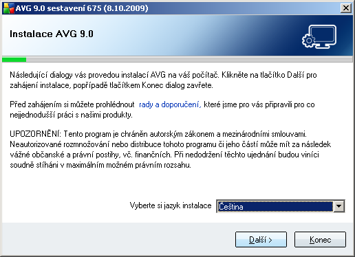 3. Instalační proces AVG Pro instalaci AVG na váš počítač potřebujete aktuální instalační soubor.