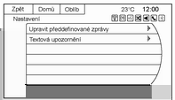 196 Telefon Příchozí textové zprávy Při příchodu textové zprávy se zobrazí překryvné okno. Překryvné okno zůstane na obrazovce, dokud nevyberete možnost Odmítnout.