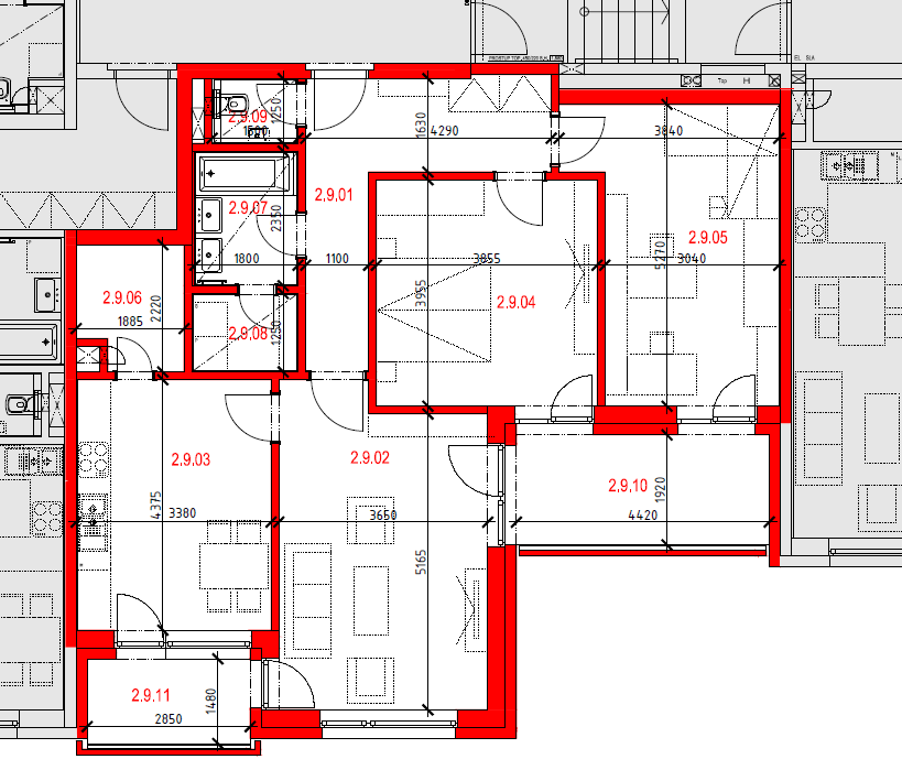 Byt 2.9-3+1/2B, 103,56 m2, 2.