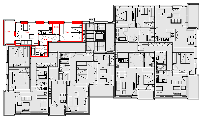 Byt 2.11-2+kk/B, 55,27 m2, 2.