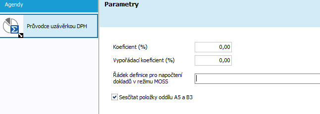 Obr. 08 - Průvodce uzávěrkou DPH - Podmínky výběru V případě, že podáváme Kontrolní hlášení na čtvrtletní bázi, nastavíme podmínku výběru Zdaňovací období na hodnotu Čtvrtletní a případně upravíme