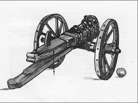 Píšťala die Pistole Pistol Houfnice die Haubitze Howitzer 1420 bitva na Vítkově = Žižka odrazil