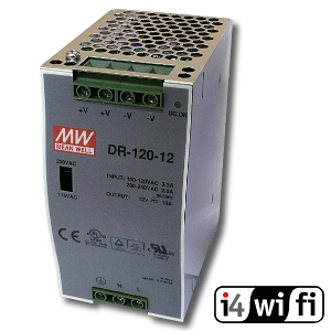 POWER: Napájecí zdroj na DIN lištu 12 V, 2,5 A (120 W/spínaný) Napájecí zdroj 12 V / 120 W je určen pro přímou montáž na DIN lištu.
