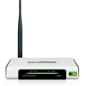 TP-LINK: TL-MR3220 Lite-N AP/router, 4x LAN, 1x WAN,3G USB (2,4 GHz, 802.11b/g/n) TL-MR3220 je bezdrátový AP/router s podporou 3G modemu a protokolu 802.11n.