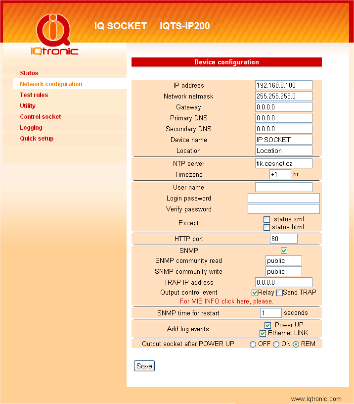 V pravém sloupci nalezneme odkazy na jednotlivé menu: 4.