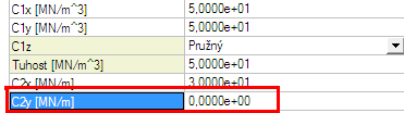 - Jednotlivě: C parametry jsou definované uživatelem v knihovně Podloží (všechny). Slouží poté k výpočtu. (např.