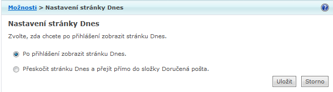 (Doručená pošta, Odeslaná pošta, Koncepty, Nevyžádaná pošta a Odstraněná pošta.) V části vpravo jsou zobrazeny Rychlé informace.