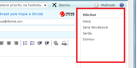 V rámci bezpečnosti bude na tuto adresu zaslán e-mail pro ověření, že se jedná skutečně o e-mailovou adresu odesílatele.