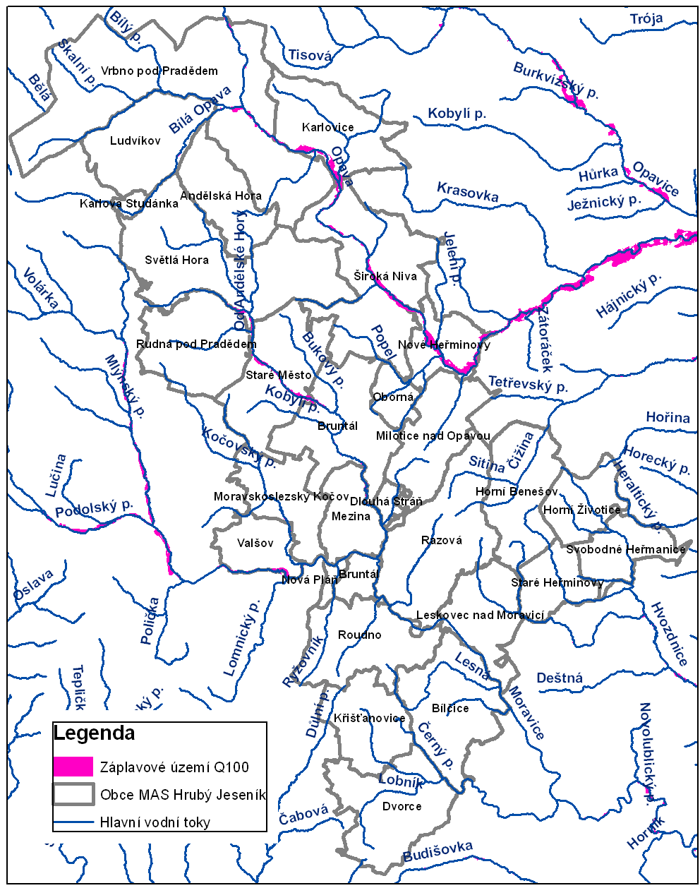 Obrázek 23 Mapa toků Zdroj: