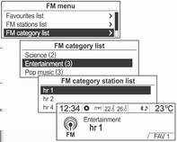 118 Rádio pro příjem příslušného vysílacího kanálu stiskněte multifunkční ovladač.