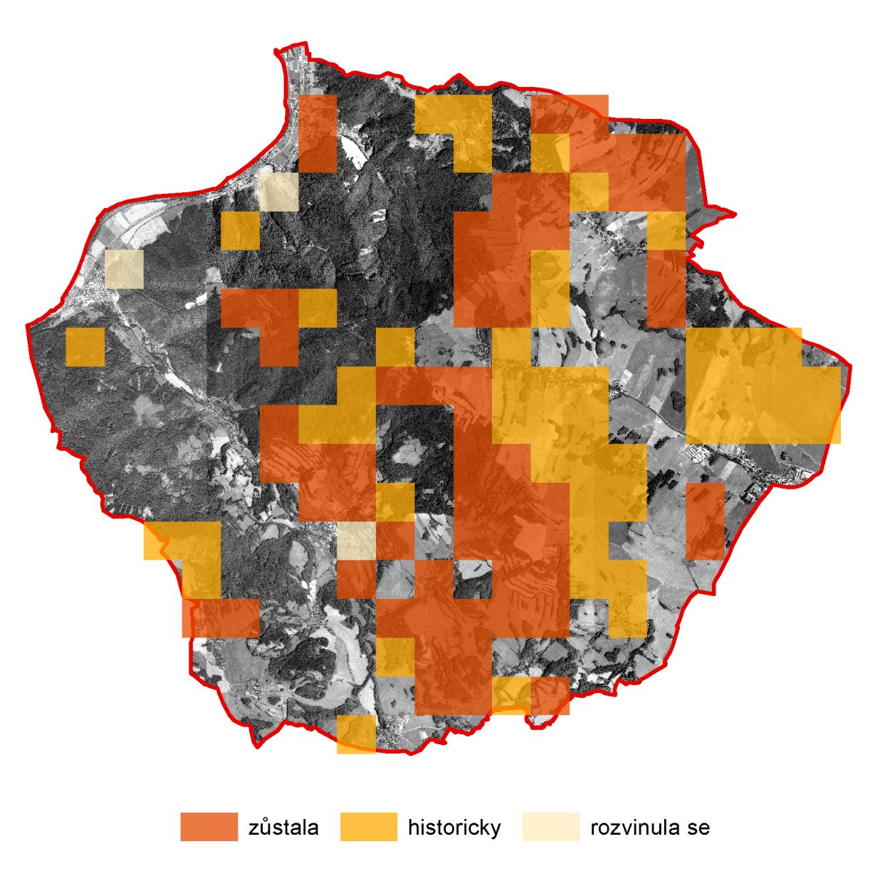 VÝSLEDKY krajinná makrostruktura Přítomnost SHKS vázány na zemědělskou činnost, sídelní strukturu často spojeny