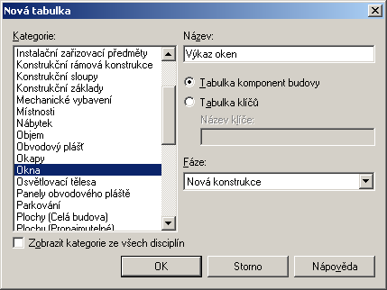 V další tabulce si zvolíte, která databázová pole (sloupce) budou ve vaší nové tabulce a potom kliknete opět na tlačítko OK.