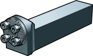 Stopkový držák Vnitřní obrábění Vyvrtávací tyče a řezné hlavy TURN - ZE Provedení držáku 0 Provedení držáku 0 Provedení držáku 90 570-R/LF 570-R/LF - /N 570-N Provedení s metrickými rozměry Pokud