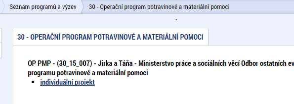 3 Nová žádost o podporu Po přihlášení uživatele do systému a stisku tlačítka Žadatel v levé horní části obrazovky uživatel nastavuje v IS KP14+, že chce s informacemi obsaženými v systému pracovat v