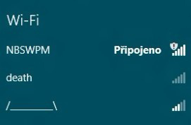 3. Ze seznamu dostupných připojení Wi-Fi vyberte jeden přístupový bod. 4.