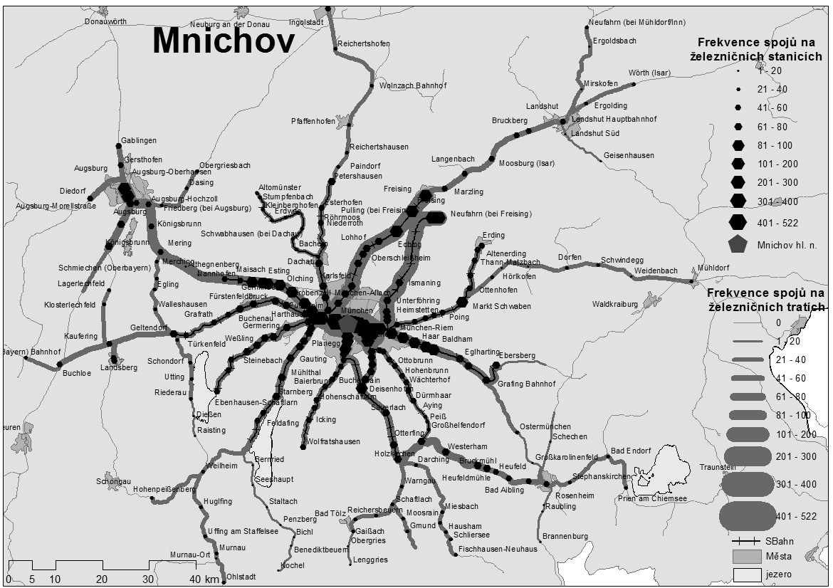 zřetelné hlavní tahy stanice vlaků