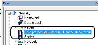 Kde máte možnost jednak opravy, ukládání a načítání. 1.3 Zadat si vlastní data o vzpěru na konkrétní prut tzv.