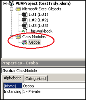 Informatika Modul 01 Algoritmizace a programování 1.1.1 Instance třídy Objekt dané třídy se nazývá také instance třídy. Jedná se o strukturovaná data v paměti obsahující konkrétní hodnoty (stav).
