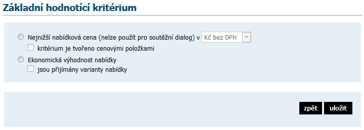 V případě, že je VZ dělena na části v rámci jednoho zadávacího řízení, nastavuje se způsob hodnocení nabídek stejně, ale zvlášť na každé části samostatně.