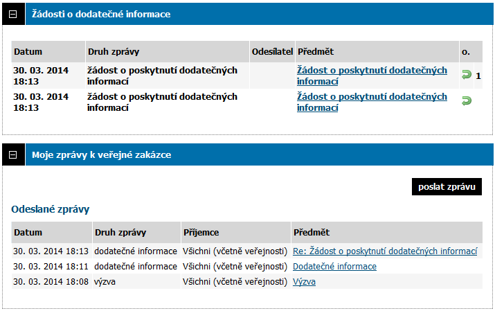 Po stisknutí tlačítka Pokračovat bude zobrazena stránka s rekapitulací obsahu zprávy a podepisovacím appletem odeslání zprávy musí být podepsáno elektronickým podpisem založeným na kvalifikovaném