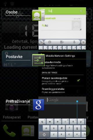 Wi-Fi síť je dostupná. Režim v letadle. Probíhá hovor. Hovor přidržen. Přenosný hotspot. USB tethering i přenosný hotspot jsou aktivní. GPS zapnuto. FM rádio v provozu Přehrávání písně.