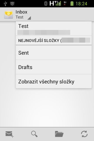 víc). 4. Vyberte Frekvence kontroly emailů. Lze nastavit, aby váš telefon kontroloval automaticky nové emaily každých 5,10,15, 30 nebo 60 minut, nebo nikdy. Nastavení výchozího účtu 1.