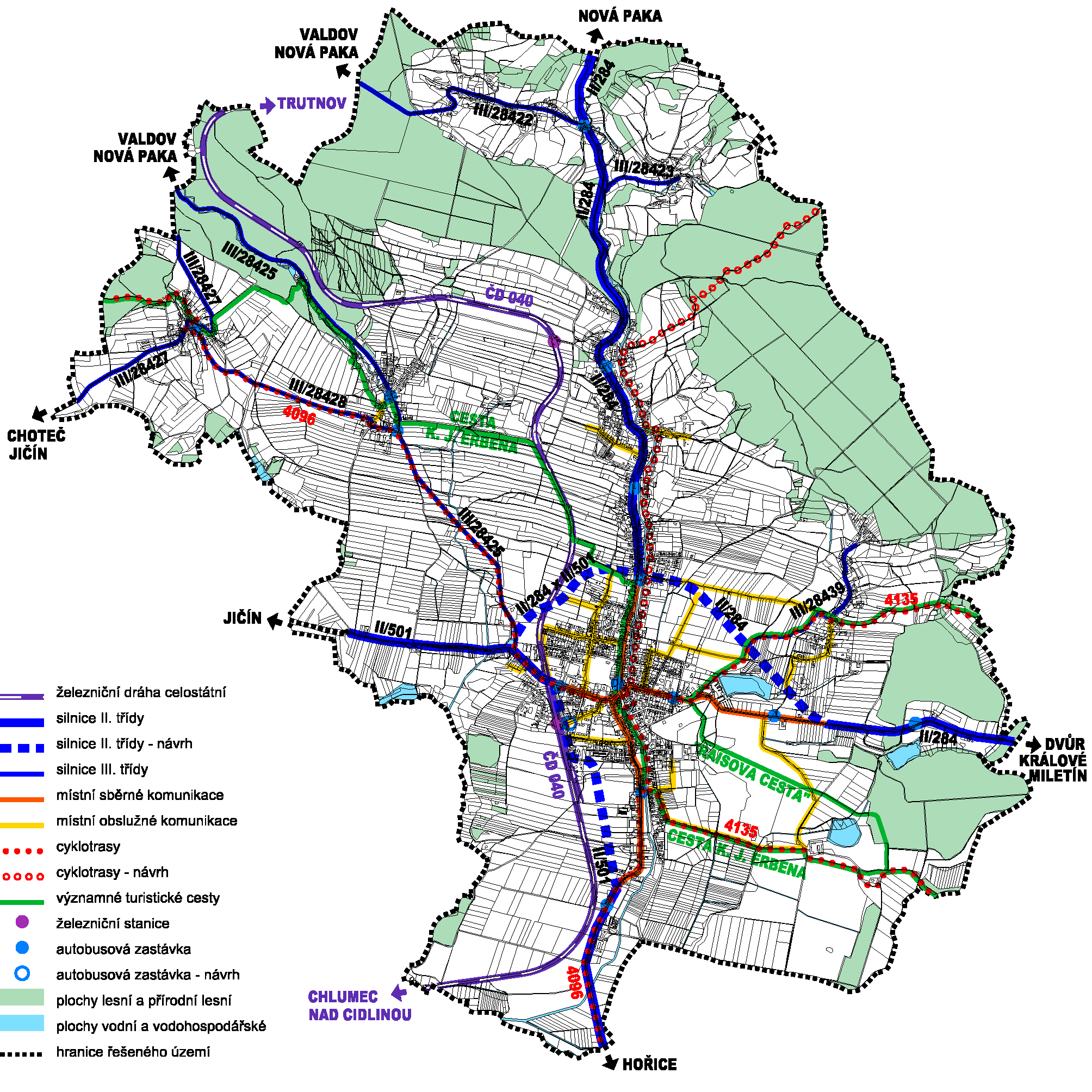 Odůvodnění územního plánu Lázně Bělohrad Návrh smíšené zóně (výrobní plochy, dopravní plochy, služby) v docházkové vzdálenosti,55 km z centra města (atraktivnost železničního sponí).