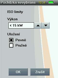 Obr. 8 Nastavení limit pro kanál A i B. 6 Databáze, pochůzky Hlavní menu Databáze, pochůzky 6.1 Měřicí místa Přístroj vyžaduje postupně nadefinovat: Továrnu Budovu Stroj Místo.