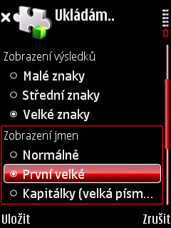 7.1. NASTAVENÍ ZOBRAZENÍ (a) Malé písmena (b) Velká písmena (c) Změna zobrazení jmen na kapitálky (d) Změna zobrazení jmen na kapitálky Střední Velké Zobrazení jmen, obr. 7.