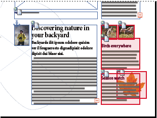 INCOPY CS3 65 Stránka v InCopy se zobrazením geometrie stránky a barevného kódování Vytváření úloh a přidávání obsahu (InDesign) Vytvářet úlohy a přidávat do nich obsah mohou pouze uživatelé